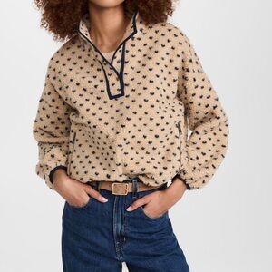 The Great Countryside Fleece Sherpa pullover oat check size 1